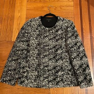 Ann Taylor wool jacket black/gray size L